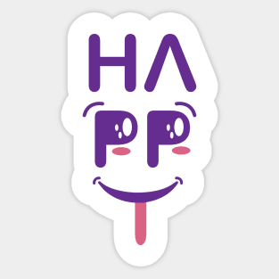 Happy -  Happiness - Smiley Face - Inspirational! Sticker